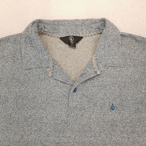 Volcom Short Sleeve Casual Polo Shirt Adult Mens Size Extra Large XL Gray - Picture 1 of 9